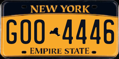 NY license plate GOO4446