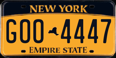 NY license plate GOO4447