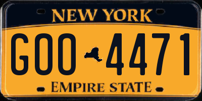 NY license plate GOO4471