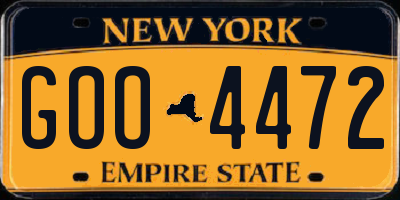 NY license plate GOO4472