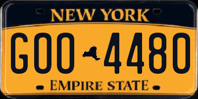 NY license plate GOO4480