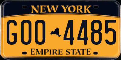 NY license plate GOO4485