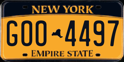 NY license plate GOO4497