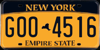 NY license plate GOO4516