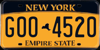 NY license plate GOO4520
