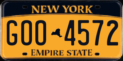 NY license plate GOO4572