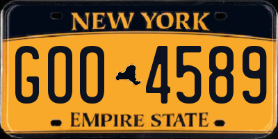 NY license plate GOO4589