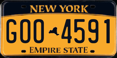 NY license plate GOO4591