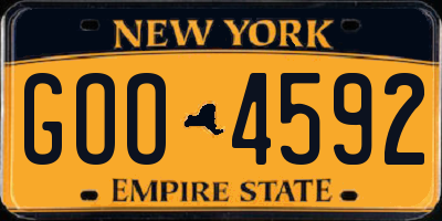 NY license plate GOO4592