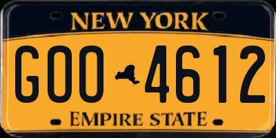 NY license plate GOO4612