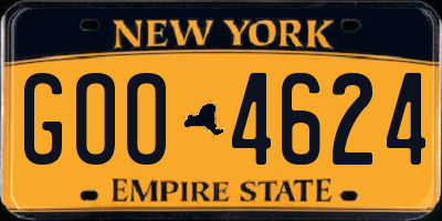 NY license plate GOO4624