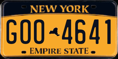 NY license plate GOO4641