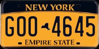NY license plate GOO4645