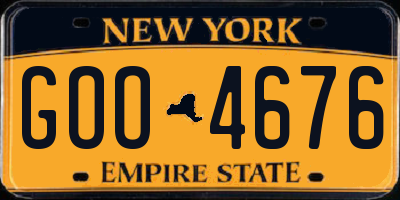 NY license plate GOO4676