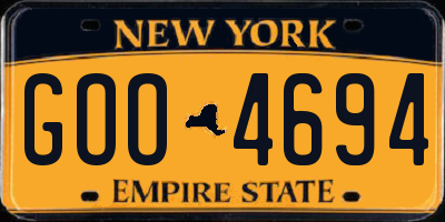 NY license plate GOO4694
