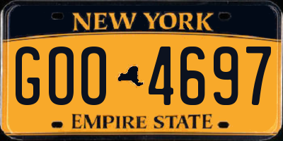 NY license plate GOO4697