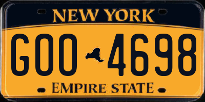 NY license plate GOO4698