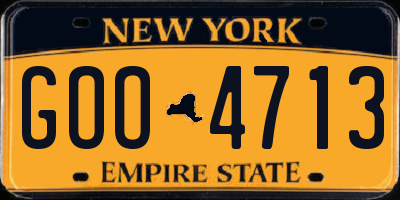 NY license plate GOO4713