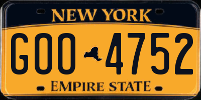 NY license plate GOO4752