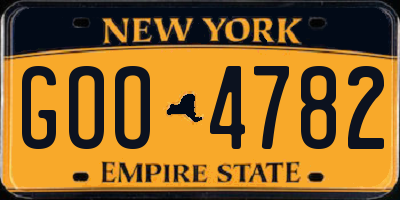 NY license plate GOO4782