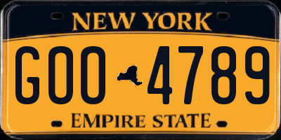 NY license plate GOO4789
