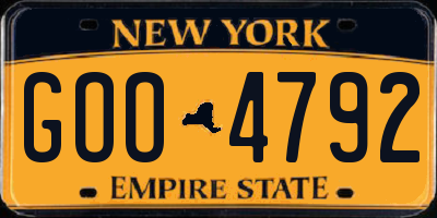 NY license plate GOO4792