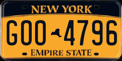 NY license plate GOO4796