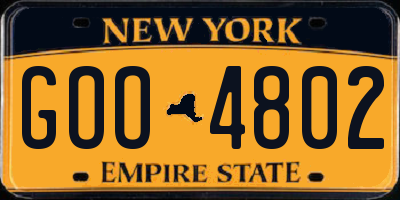 NY license plate GOO4802