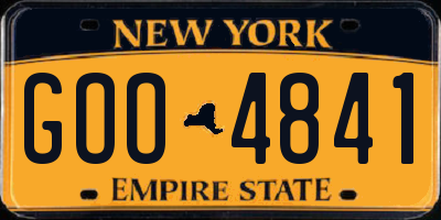 NY license plate GOO4841