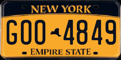 NY license plate GOO4849