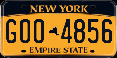 NY license plate GOO4856