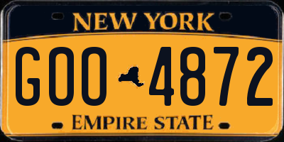 NY license plate GOO4872