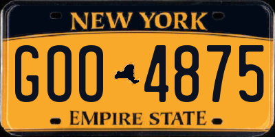 NY license plate GOO4875