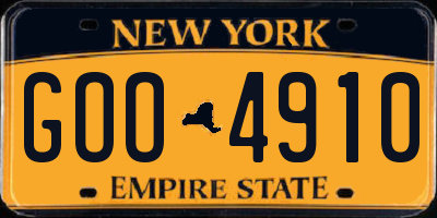 NY license plate GOO4910