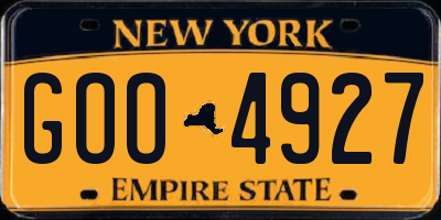NY license plate GOO4927