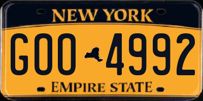NY license plate GOO4992