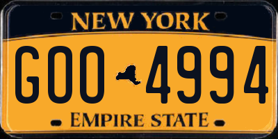 NY license plate GOO4994