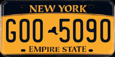 NY license plate GOO5090