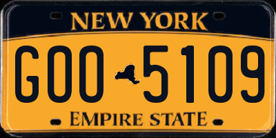 NY license plate GOO5109