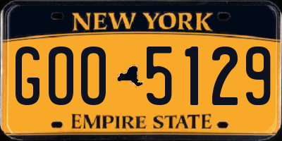 NY license plate GOO5129