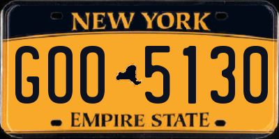 NY license plate GOO5130