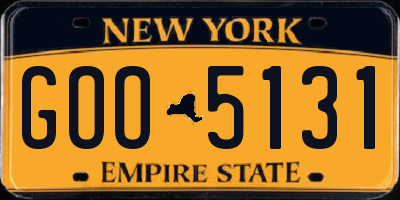 NY license plate GOO5131