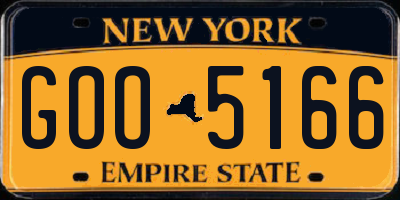 NY license plate GOO5166