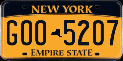 NY license plate GOO5207