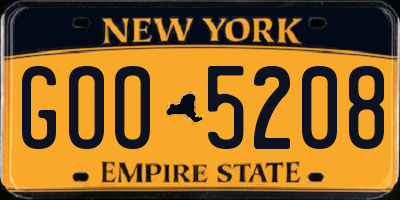 NY license plate GOO5208