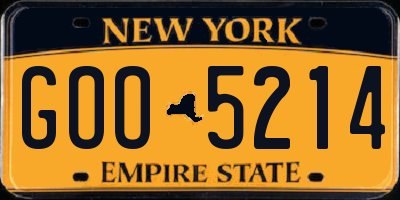 NY license plate GOO5214