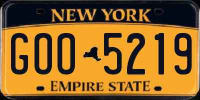 NY license plate GOO5219