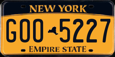 NY license plate GOO5227