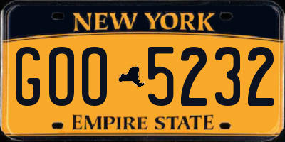 NY license plate GOO5232
