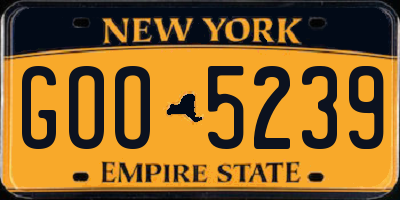 NY license plate GOO5239